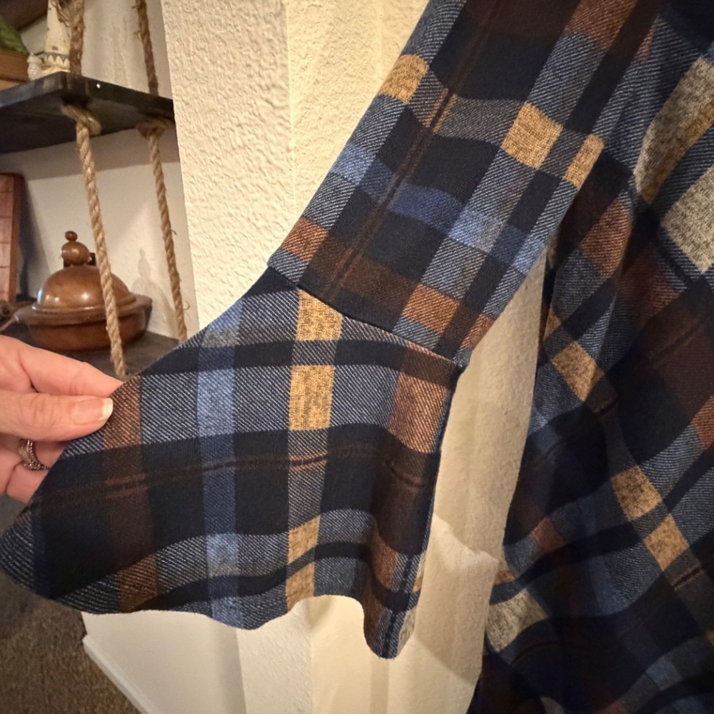Jessica Howard Plaid Bell-Sleeve A-Line Dress, Small, NWOT - Picture 6 of 8